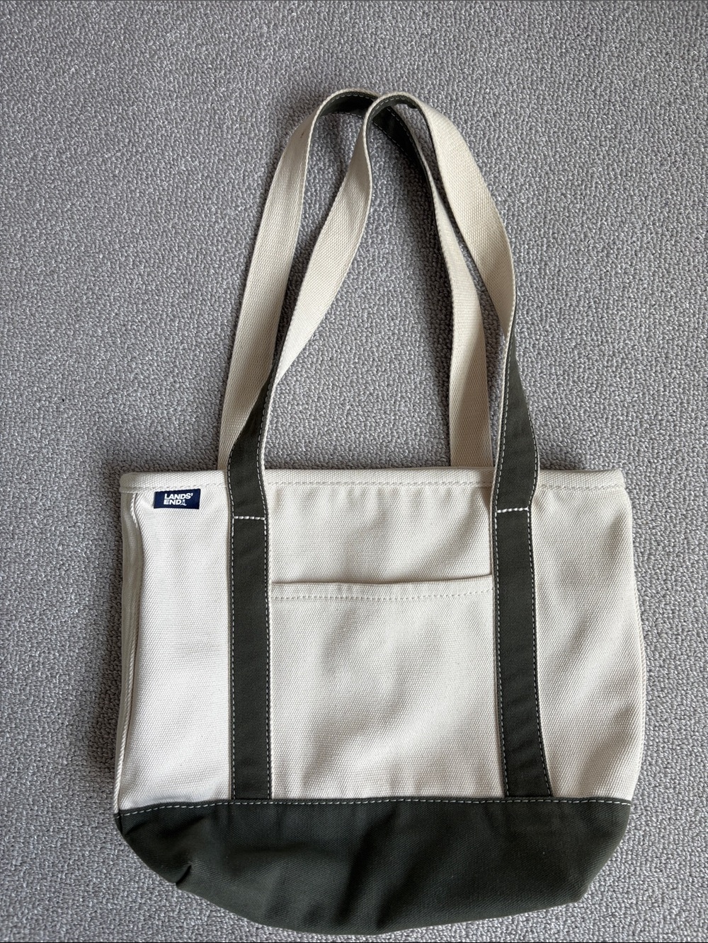 Lands’ End Medium Zip Top Tote - Picture 4 of 7